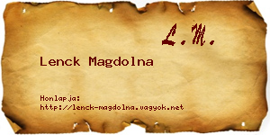 Lenck Magdolna névjegykártya